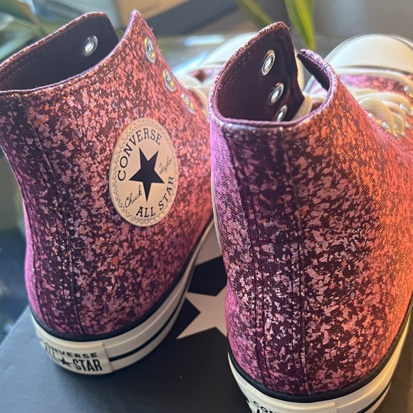 Converse Women's Sparkling High-Top Sneakers - Purple Glitter - Picture 4 of 6